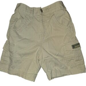 Boys Cream Colored Healthtex Snap Shorts with Pockets Size 5